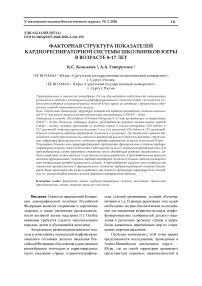 Факторная структура показателей кардиореспираторной системы школьников Югры в возрасте 8–17 лет