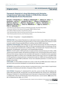 Therapeutic Potential of a Novel Nitroheterocyclic Derivative in Experimental Tuberculosis Models in C57BL/6 Mice Infected with Biologically Diverse Mycobacteria