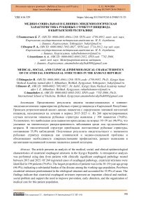 Медико-социальная и клинико-эпидемиологическая характеристика рубцовых стриктур пищевода в Кыргызской Республике