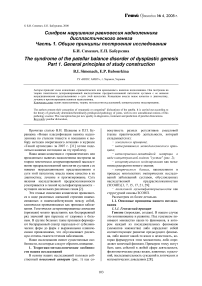 Синдром нарушения равновесия надколенника диспластического генеза. Часть 1. Общие принципы построения исследования