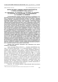 Метод экспресс-оценки алюмотолерантности у гороха посевного ( Pisum sativum L.)