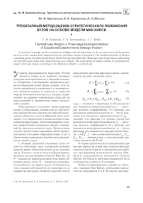 Трехэтапный метод оценки стратегического положения вузов на основе модели Мак-Кинси