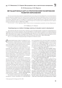 Метод дорожных карт в стратегическом планировании развития образования