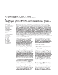 Гемодинамическая коррекция унивентрикулярных пороков сердца: роль дополнительных источников легочного кровотока