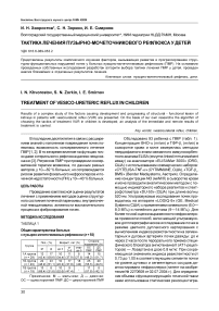 Тактика лечения пузырно-мочеточникового рефлюкса у детей