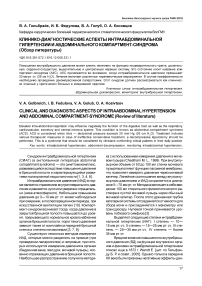 Клинико-диагностические аспекты интраабдоминальной гипертензии и абдоминального компартмент-синдрома (обзор литературы)
