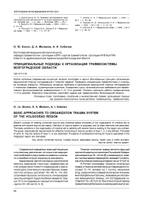 Принципиальные подходы к организации травмосистемы Волгоградской области