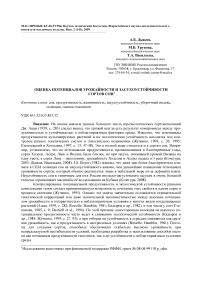 Оценка потенциалов урожайности и засухоустойчивости сортов сои