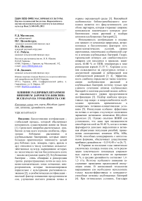 Влияние различных штаммов Rhizobium japonicum (Kircher) Buchanan на урожайность сои