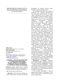 Влияние агроэкологических условий выращивания на масличность семянок гибридов подсолнечника различного происхождения