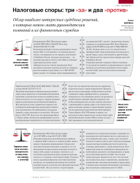 Налоговые споры: три «за» и два «против»