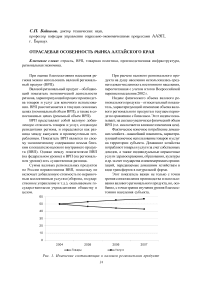 Отраслевая особенность рынка Алтайского края