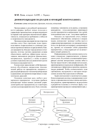 Дифференциация подходов и функций контроллинга