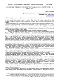 Основные тенденции развития FM-диапазона Петербурга в 2004 году
