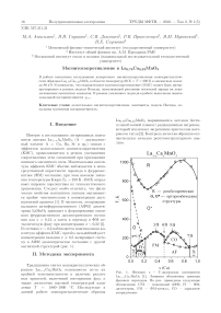 Магнитосопротивление в La0,78Ca0,22MNO3