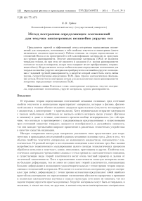 Метод построения определяющих соотношений для текучих анизотропных нелинейно упругих тел