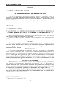 Продуктивные и воспроизводительные качества коров-первотелок разного происхождения в СПК «Ольгинский» Омской области