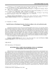 Ветеринарно-санитарная оценка меда различных природных зон Омской области