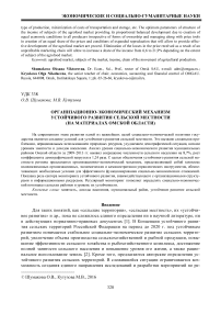 Организационно-экономический механизм устойчивого развития сельской местности (на материалах Омской области)