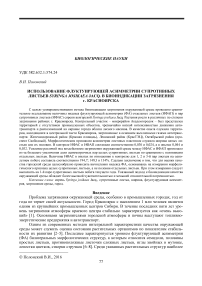 Использование флуктуирующей асимметрии супротивных листьев Syringa josikaea Jacq. в биоиндикации загрязнения г. Красноярска