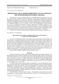 Микрофлора желудочно-кишечного тракта поросят при применении кормовых добавок