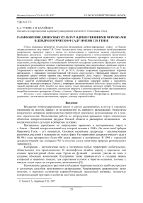 Размножение древесных культур одревесневшими черенками в Дендрологическом саду имени Г.И. Гензе