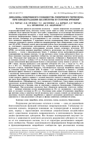 Динамика микробного сообщества типичного чернозема при биодеградации целлюлозы и соломы ячменя