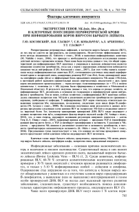 Экспрессия генов NK-lysin, blvr, ifn-a и клеточные популяции периферической крови при инфицировании коров вирусом бычьего лейкоза