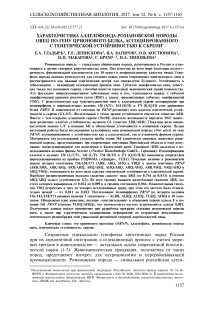 Характеристика аллелофонда романовской породы овец по гену прионового белка, ассоциированного с генетической устойчивостью к скрепи