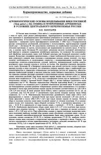 Агробиологические основы возделывания вики посевной (Vicia sativa L.) на семена в гетерогенных агроценозах в условиях Центрального Нечерноземья России