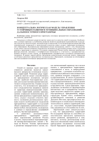 Концептуально-логическая модель управления устойчивым развитием муниципальных образований дальневосточного приграничья