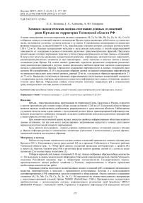 Химико-экологическая оценка состояния донных отложений реки Иртыш на территории Тюменской области РФ