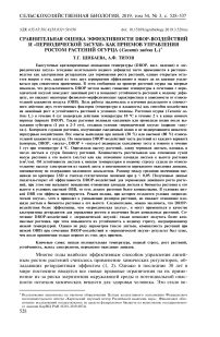 Сравнительная оценка эффективности drop-воздействий и "периодической засухи" как приемов управления ростом растений огурца (Cucumis sativus L.)