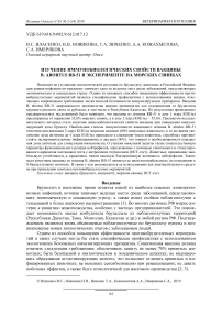 Изучение иммунобиологических свойств вакцины B. abortus RB-51 в эксперименте на морских свинках