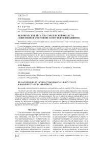 Человеческие ресурсы Смоленской области: современное состояние и перспективы развития