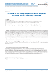 The effects of low curing temperature on the properties of cement mortars containing nanosilica