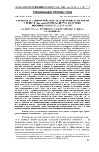 Изучение генетической архитектуры конверсии корма у хряков (Sus scrofa) породы Дюрок на основе полногеномного анализа SNP