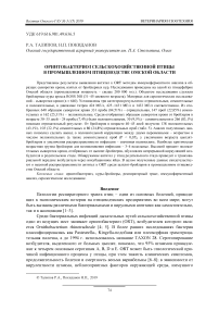 Орнитобактериоз сельскохозяйственной птицы в промышленном птицеводстве Омской области