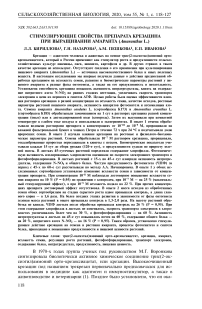 Стимулирующие свойства препарата крезацина при выращивании амаранта (Amaranthus L.)