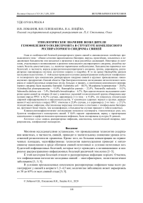 Этиологическое значение возбудителя гемофилезного полисерозита в структуре комплексного респираторного синдрома свиней