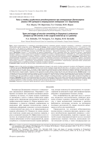 Типы и стадии сосудистого ремоделирования при контрактуре Дюпюитрена(анализ 506 артерий в операционном материале 111 пациентов)
