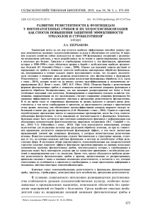 Развитие резистентности к фунгицидам у фитопатогенных грибов и их хемосенсибилизация как способ повышения защитной эффективности триазолов и стробилуринов