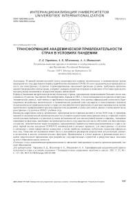 Трансформация академической привлекательности стран в условиях пандемии