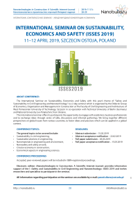 International seminar on sustainability, economics and safety (ISSES 2019) (11–12 april 2019, Szczecin Ostoja, Poland)