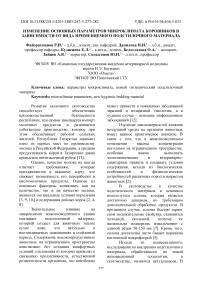 Изменение основных параметров микроклимата коровников в зависимости от вида применяемого подстилочного материала