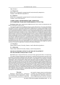 Социально-экономические эффекты от развития транспортной инфраструктуры