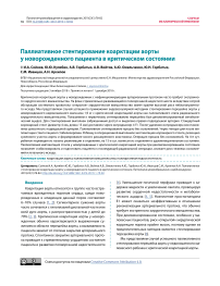 Паллиативное стентирование коарктации аорты у новорожденного пациента в критическом состоянии