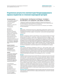 Отдаленные результаты имплантации биодеградируемого каркаса пациентам со стенозом коронарной артерии