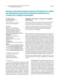 Феномен коронарной микрососудистой обструкции (no-reflow) при проведении чрескожных коронарных вмешательств у пациентов с инфарктом миокарда