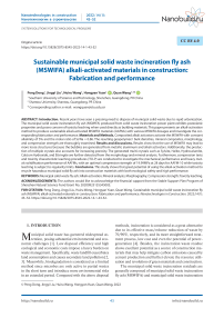 Sustainable municipal solid waste incineration fly ash (MSWIFA) alkali-activated materials in construction: Fabrication and performanceSustainable municipal solid waste incineration fly ash (MSWIFA) alkali-activated materials in construction: Fabrication and performance